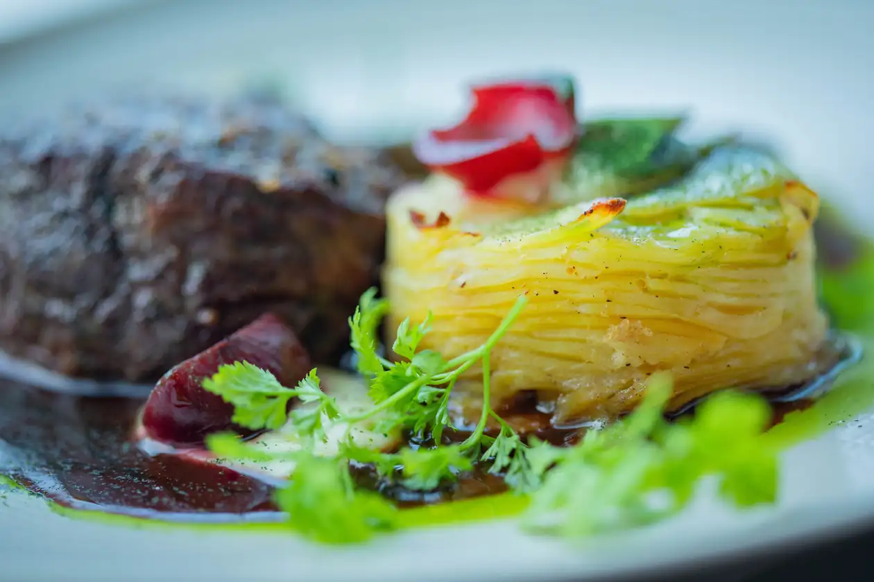 Filet Mignon with Bacon Cream Sauce